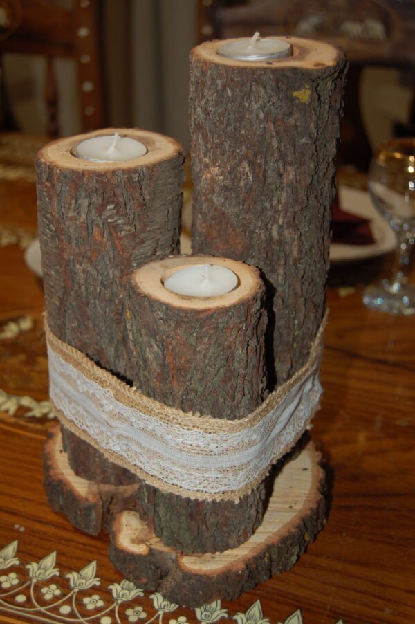 3 Log T-Light holder - Image 2