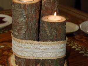 3 Log T-Light holder
