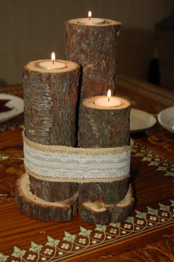 3 Log T-Light holder