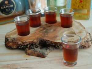Shotglass log slice